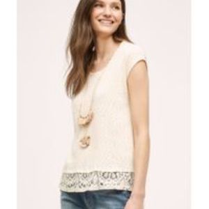 Anthropologie Everleigh Lace Tunic Top Size Medium